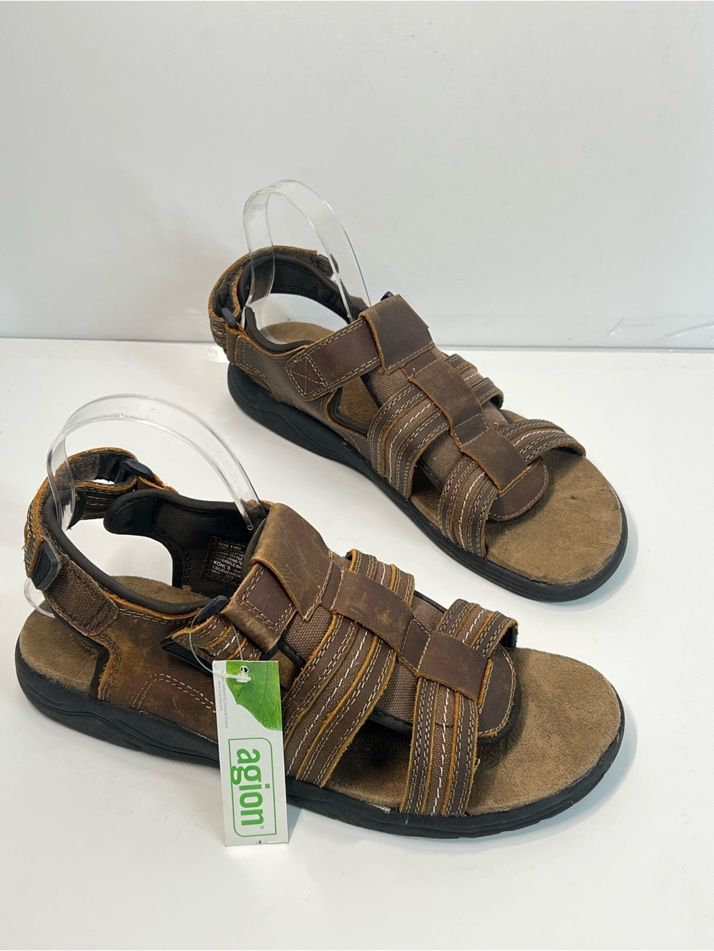 Croft & Barrow Men’s Brown Leather Fisherman Sandals Size 9